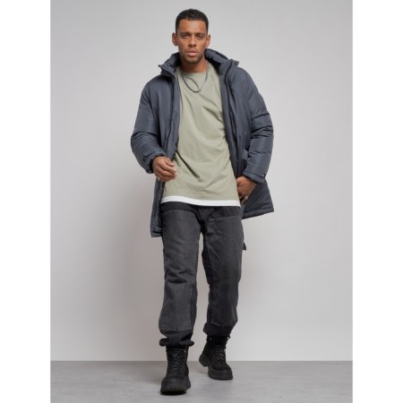 Lenced male winter park, size 54, dark gray color-13