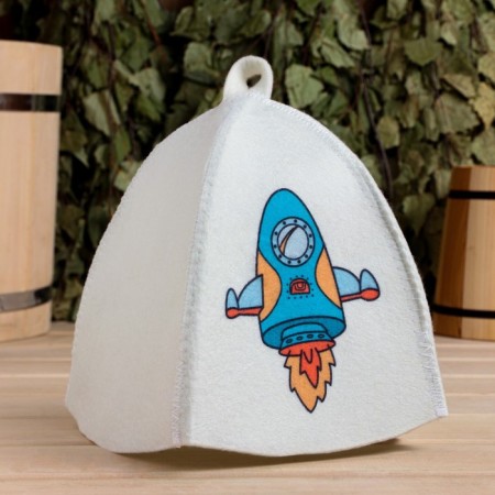 Bath cap with children's print "Rocket"