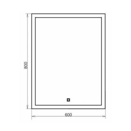 Mirror Comforty Hyacinth 60, LED lighting, contactless sensor, 60x80 cm-4