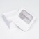 The box is folding, the lid is, with the window, white, 15 x 15 x 6.5 cm,