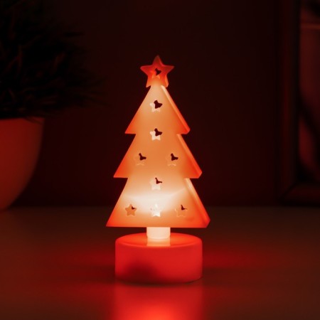 Spinker "Christmas tree" LED from CR2032 batteries 4x4.5x10 cm Risalux-2