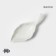 Porcelain caviar with a Magistro handle "Liszt", 9.8 × 4.2 cm, white color