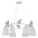 Suspended EVOLUCE lamp. Sle1155-503-06. Lavinia. 6x40 watts, E27, 68x68x2.5 cm, white color