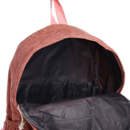 Young backpack from textiles on lightning, 4 pockets, pink color-5