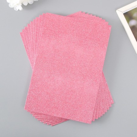 Foamiran glitter 2 mm, 20x30 cm, pink-1