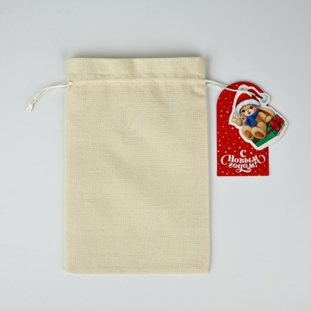 Gift bag "Happy New Year", bunny, 20 x 30 cm, new year-4