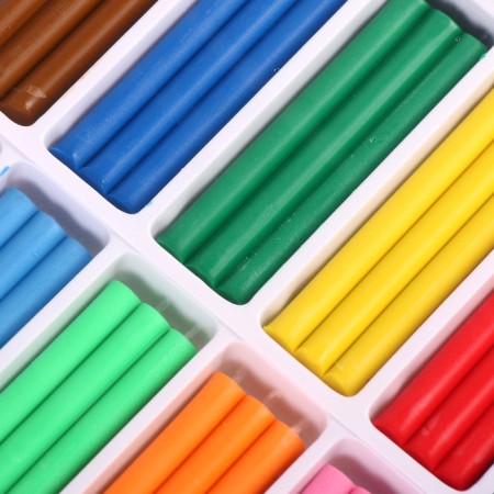 Plasticine soft (wax) 12 colors 250 g, Happycolor, 4 types of mix-5