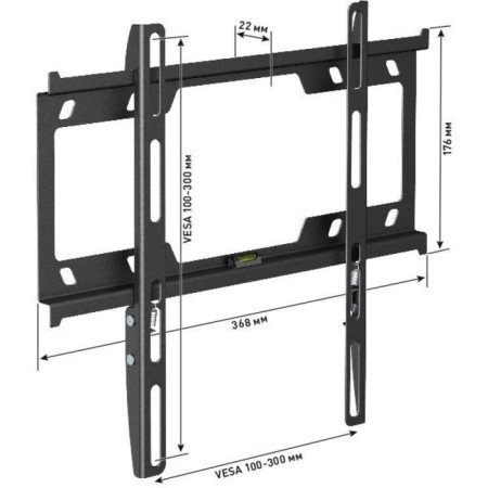 Holder bracket for TV F3616-B Black 22-47 Max.25kg wall-mounted fixed-1