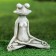 Figure "Frog Yoga in the Lotus Pose" 16x16x6cm, Gray Stone