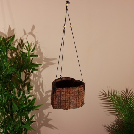Suspended pot "Love" coconut fiber 19x18x70 cm