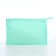 Cosmetic bag with zipper, turquoise color