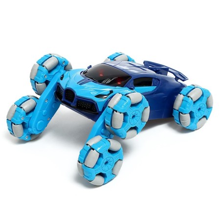 Radio controlled machine "Trick", smoke, with a battery, blue color-6