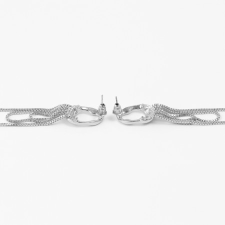 Earrings Metal "Modern" Future, Color Silver-2