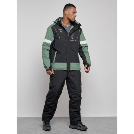 Ski costume male winter, size 56, khaki color-2