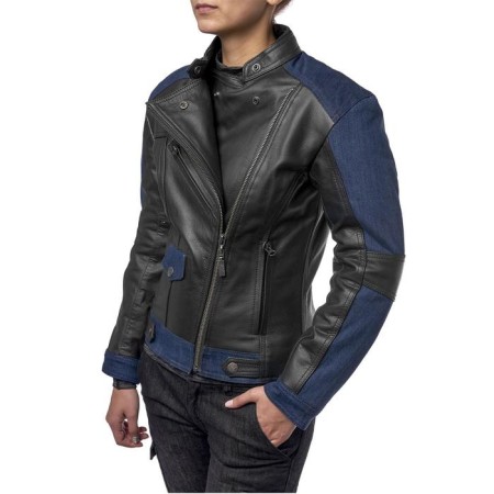 Women's leather jeans jacket Teacher Jeans, size XXS-3