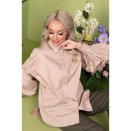 Female shirt, size 48, beige color-15