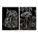 Set of engravings "Unicorn and Flamingo" with the metallic effect "Gold", 2 pcs., A5