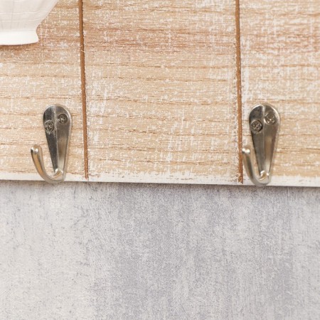Decorative wood hooks "Vason with flowers with heart" 19.5x35x3.5 cm-2