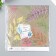 Scrapbooking paper bilateral "flowers and leaves" density 180 g 15.5x17 cm