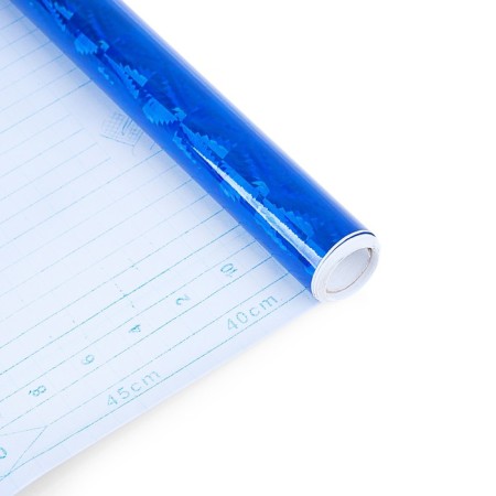 Self -adhesive film, holography, blue, 0.45 x 3 m, 3 md, "rhombus"-1