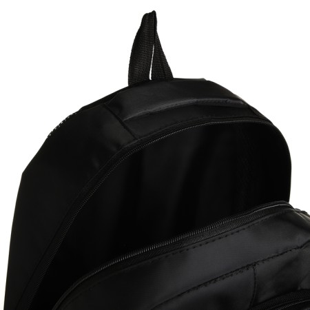 Youth backpack on a zipper, 4 pockets, black/blue color-5