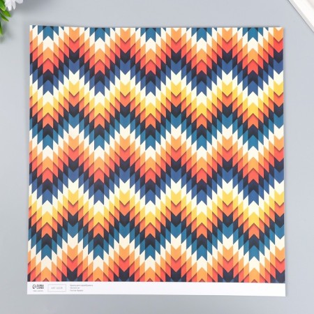 Scrapbooking paper bilateral "illusion" density 180 g 30.5x32 cm-2