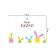 A set of napkins for setting the table "Easter hares", rectangular, size 32x46 cm, 4 pcs