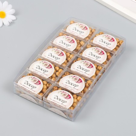 Beads for creativity, wood in the jar "Galls with natural gaps" set 22-24 pcs d = 1 cm-6