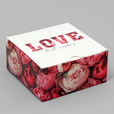 Gift folding box, packaging, "love", 15 x 15 x 7 cm-1