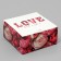Gift folding box, packaging, "love", 15 x 15 x 7 cm