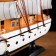 The ship souvenir medium "Pillad", white sides, white sails, 45x9x41 cm