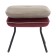 PUF PEA, 497 × 403 × 425 mm, velor, beige color / burgundy