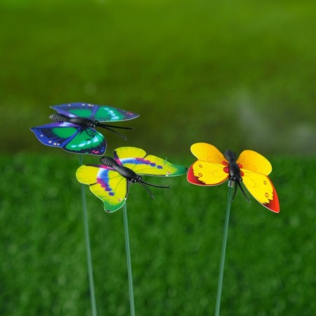 Plug "butterfly Charlene" 3x4cm/30cm, set 30pcs, mix-2