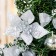 Christmas tree decor "New Year's delight" 30 cm, Poinsia Silver
