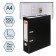 A4, 75 mm registrar, calligrata, PVC, embossing "Len", metal edging, pocket for a spine, black, black, mix