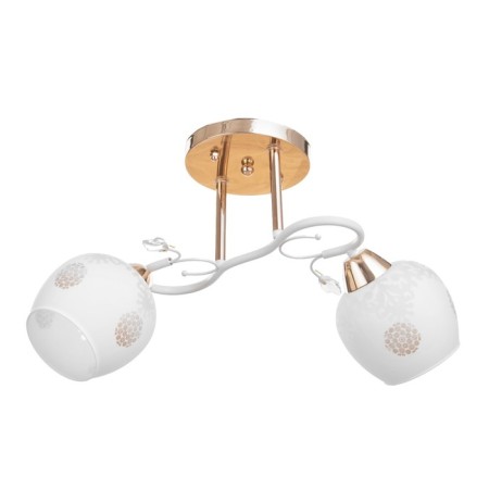 Chase "Olivia" 2x60W E27 gold, white 33x43x28cm