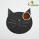 2-in-1 rug for a bowl/animal toilet 38 x 38 cm gray