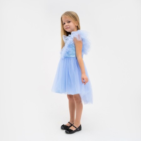 Elegant children's dress KAFTAN, size 30 (98-104 cm), blue-1