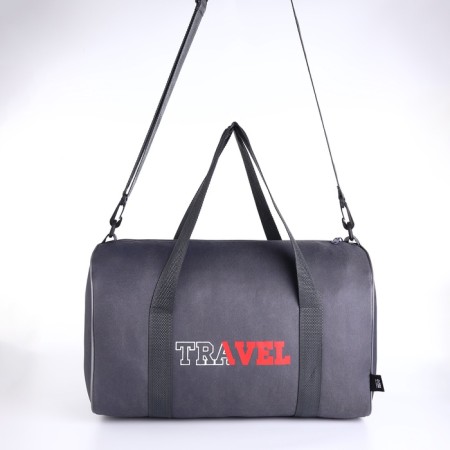 Road bag, textura, small size, color gray-2