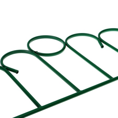 Decorative fence, 49 × 415 cm, 5 sections, metal, green, "sunrise"-8