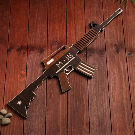 Souvenir wooden machine "M16", small