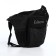 Lightning waist bag, 3 outer pockets, hook on the thigh, black color