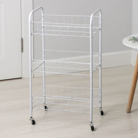 The floor floor is 3-section, on wheels, 27 × 36 × 66 cm, white color-1