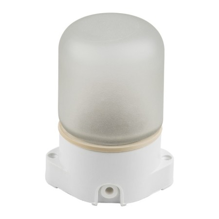 Moistured Lamp Uniel, 60 W, E27, IP65, 137x107x84 mm, white color