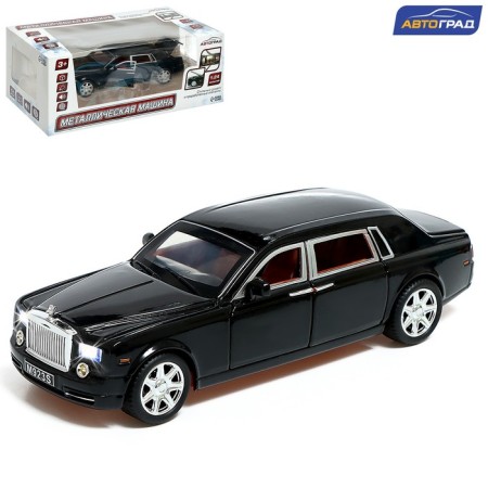 Metal machine "Limousine", 1:24, doors, hood, trunk, black color open