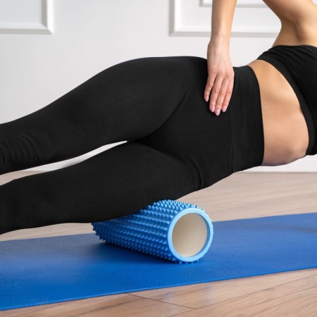 Massage roller SANGH, 33x12 cm, light blue color-4