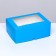 Packaging for 6 cupcakes with a window, blue, 25 x 17 x 10 cm
