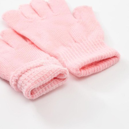 Children's gloves minku "plain", col. Light pink, rr 15 (6-8 years)-1