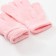 Children's gloves minku "plain", col. Light pink, rr 15 (6-8 years)