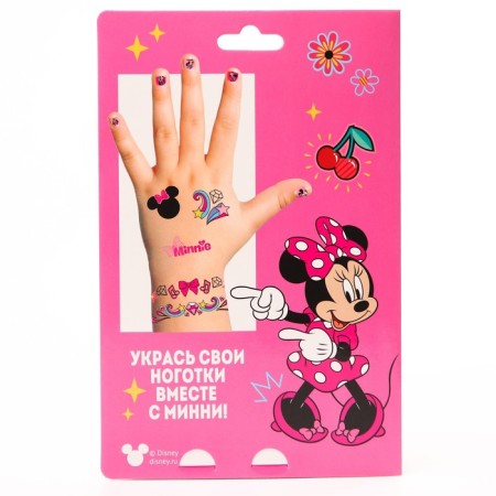Manicure set with translation stickers "Minnie Mouse"-5